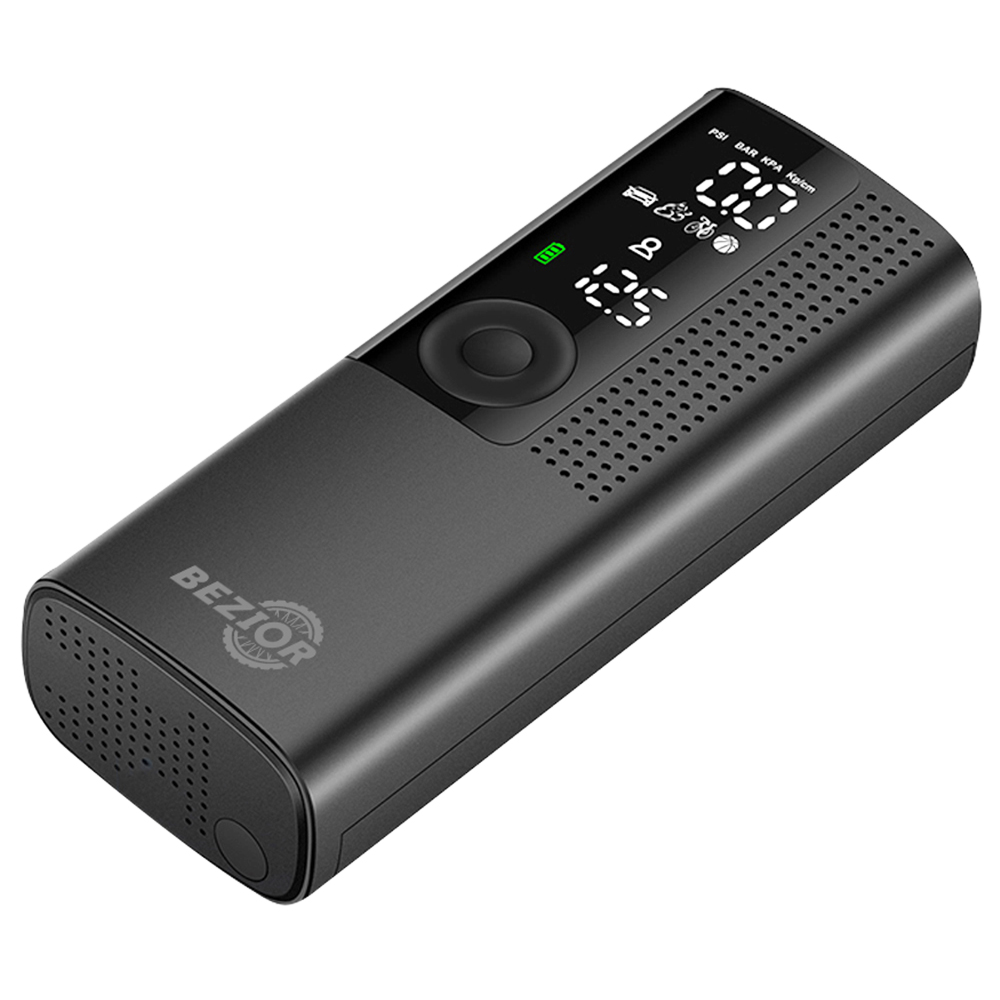 Bezior Mini Inflator Air Compressor Pump 2000mAh 120PSI with Digital Gauge for Bike Car Tyre Bezior Mini Inflator Air Compressor Pump 2000mAh 120PSI With Digital Gauge For Bike Car Tyre -rockbros-shop Bezior Mini Inflator Air Compressor Pump 499873 1