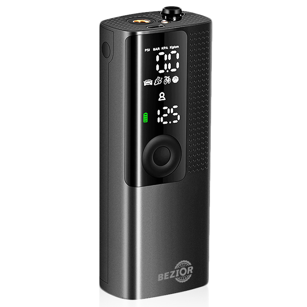 Bezior Mini Inflator Air Compressor Pump 2000mAh 120PSI with Digital Gauge for Bike Car Tyre Bezior Mini Inflator Air Compressor Pump 2000mAh 120PSI With Digital Gauge For Bike Car Tyre -rockbros-shop Bezior Mini Inflator Air Compressor Pump 499873 4