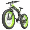 BEZIOR X1500 Folding Electric Mountain Bike 26*4.0 Inch Fat Tires 12.8Ah 48V 1500W 40Km/h 100KM Mileage Max Load 200KG Shimano 27-Speed Shifter - Black Green -rockbros-shop Bezior X1500 12 8Ah 48V 1500W 26 Innch 40Km h 519194 1