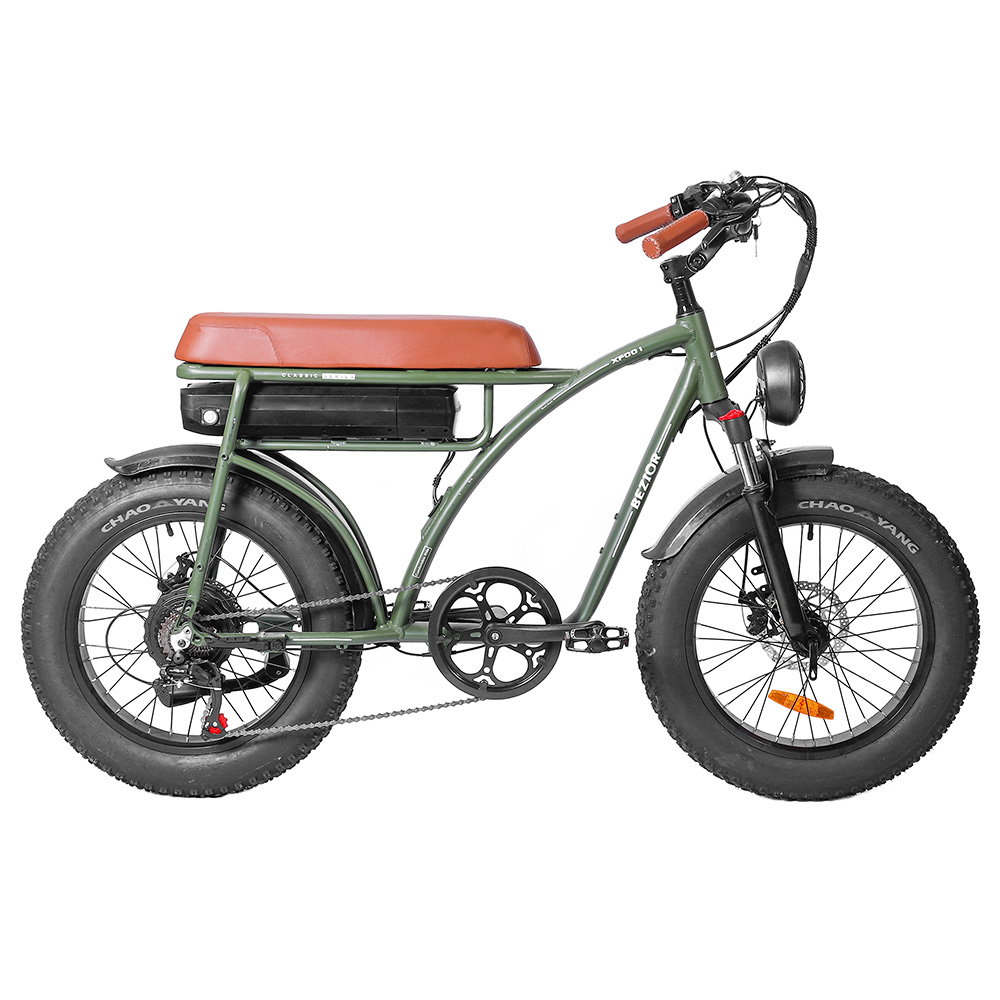 BEZIOR XF001 Retro Electric Bike 20*4.0 Inch Fat Tires 1000W Motor 12.5Ah 48V Battery 45Km/h Max Speed 120kg Max Load Shimano 7-Speed Dual Mechanical Disc Brakes Front & Rear Suspension Fork LCD Display - Army Green BEZIOR XF001 Retro Electric Bike 20*4.0 Inch Fat Tires 1000W Motor 12.5Ah 48V Battery 45Km/h Max Speed 120kg Max Load Shimano 7-Speed Dual Mechanical Disc Brakes Front & Rear Suspension Fork LCD Display - Army Green -rockbros-shop Bezior XF001 Retro Electric Bike 1000W Brushless Motor 519235 0