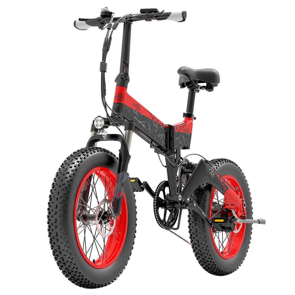 BEZIOR XF200 Off-road Electric Bike All Terrain Electric Bicycle 20x4'' Fat Tire 48V 1000W Motor 40km/h Max Speed 15Ah Battery Shimano 7-speed Shifting System - Black Red BEZIOR XF200 Off-road Electric Bike All Terrain Electric Bicycle 20x4'' Fat Tire 48V 1000W Motor 40km/h Max Speed 15Ah Battery Shimano 7-speed Shifting System - Black Red -rockbros-shop Bezior XF200 Off road Electric Bike All Terrain Electric Bicycle 519198 1