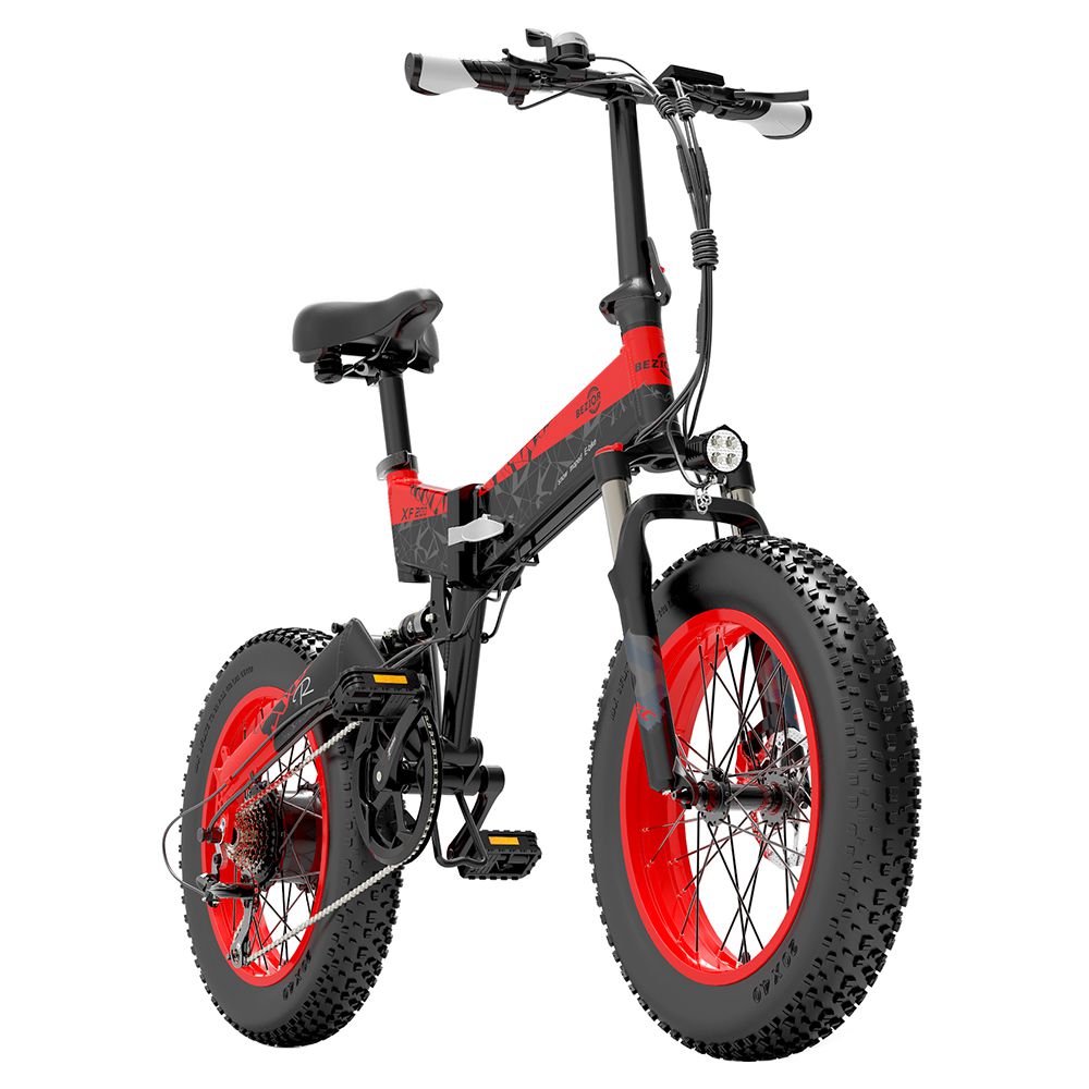 BEZIOR XF200 Off-road Electric Bike All Terrain Electric Bicycle 20x4'' Fat Tire 48V 1000W Motor 40km/h Max Speed 15Ah Battery Shimano 7-speed Shifting System - Black Red BEZIOR XF200 Off-road Electric Bike All Terrain Electric Bicycle 20x4'' Fat Tire 48V 1000W Motor 40km/h Max Speed 15Ah Battery Shimano 7-speed Shifting System - Black Red -rockbros-shop Bezior XF200 Off road Electric Bike All Terrain Electric Bicycle 519198 2