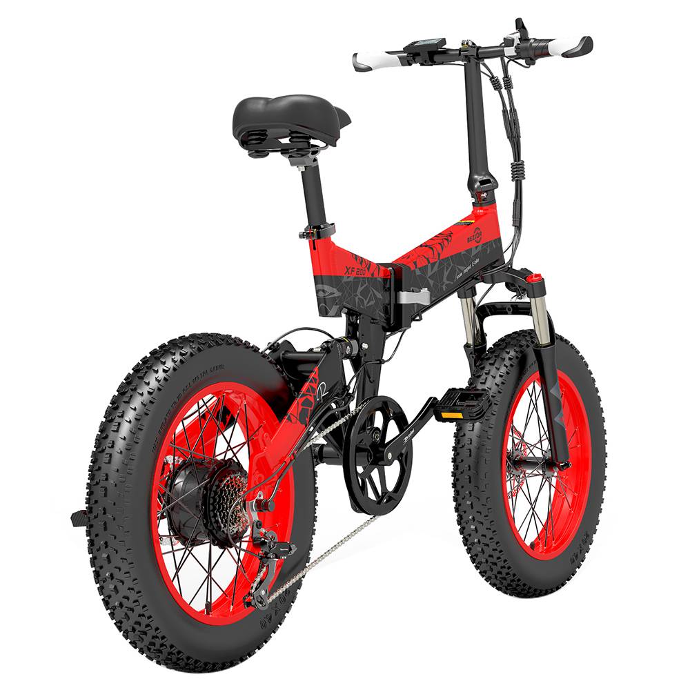 BEZIOR XF200 Off-road Electric Bike All Terrain Electric Bicycle 20x4'' Fat Tire 48V 1000W Motor 40km/h Max Speed 15Ah Battery Shimano 7-speed Shifting System - Black Red BEZIOR XF200 Off-road Electric Bike All Terrain Electric Bicycle 20x4'' Fat Tire 48V 1000W Motor 40km/h Max Speed 15Ah Battery Shimano 7-speed Shifting System - Black Red -rockbros-shop Bezior XF200 Off road Electric Bike All Terrain Electric Bicycle 519198 3