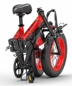 BEZIOR XF200 Off-road Electric Bike All Terrain Electric Bicycle 20x4'' Fat Tire 48V 1000W Motor 40km/h Max Speed 15Ah Battery Shimano 7-speed Shifting System - Black Red -rockbros-shop Bezior XF200 Off road Electric Bike All Terrain Electric Bicycle 519199 5