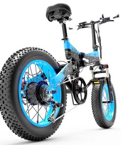 BEZIOR XF200 Off-road Electric Bike All Terrain Electric Bicycle 20x4'' Fat Tire 48V 1000W Motor 40km/h Max Speed 15Ah Battery Shimano 7-speed Shifting System - Black Blue 5 BEZIOR XF200 Off-road Electric Bike All Terrain Electric Bicycle 20x4'' Fat Tire 48V 1000W Motor 40km/h Max Speed 15Ah Battery Shimano 7-speed Shifting System - Black Blue -rockbros-shop Bezior XF200 Off road Electric Bike All Terrain Electric Bicycle 519202 3