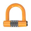 Bicycle U Lock 4-digit Combination Password Lock Anti-theft Heavy Duty Gym Locker For Bikes, Motorcycles, Scooters - Yellow -rockbros-shop Bicycle U Lock 4 digit Combination Password Lock Yellow 518200 0