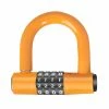 Bicycle U Lock 4-digit Combination Password Lock Anti-theft Heavy Duty Gym Locker For Bikes, Motorcycles, Scooters - Yellow -rockbros-shop Bicycle U Lock 4 digit Combination Password Lock Yellow 518200 0