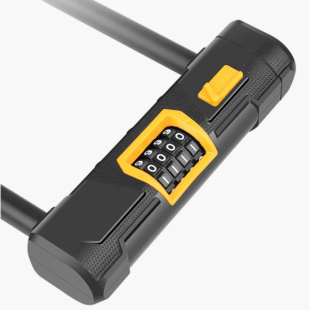 Bicycle U Lock With 1.2m Cable Anti-theft Heavy Duty Bike Password Lock Alloy For E-bikes, Motorcycles, Scooters 7 Bicycle U Lock With 1.2m Cable Anti-theft Heavy Duty Bike Password Lock Alloy For E-bikes, Motorcycles, Scooters - Image 5