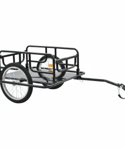 Bike Cargo Trailer 130x73x48.5 Cm Steel Black