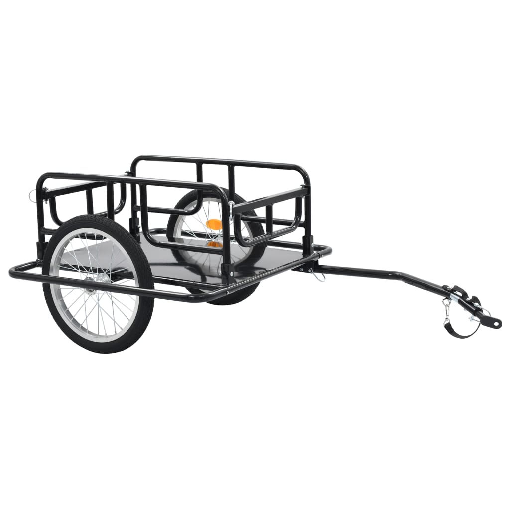 Bike Cargo Trailer 130x73x48.5 cm Steel Black Bike Cargo Trailer 130x73x48.5 Cm Steel Black -rockbros-shop Bike Cargo Trailer 130x73x48 5 cm Steel Black 427220 0