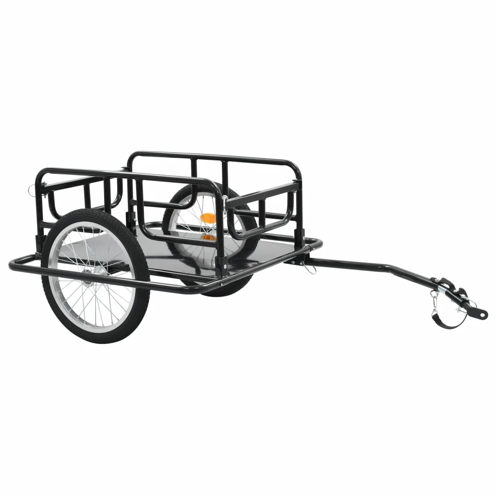 Bike Cargo Trailer 130x73x48.5 Cm Steel Black 3 Bike Cargo Trailer 130x73x48.5 Cm Steel Black
