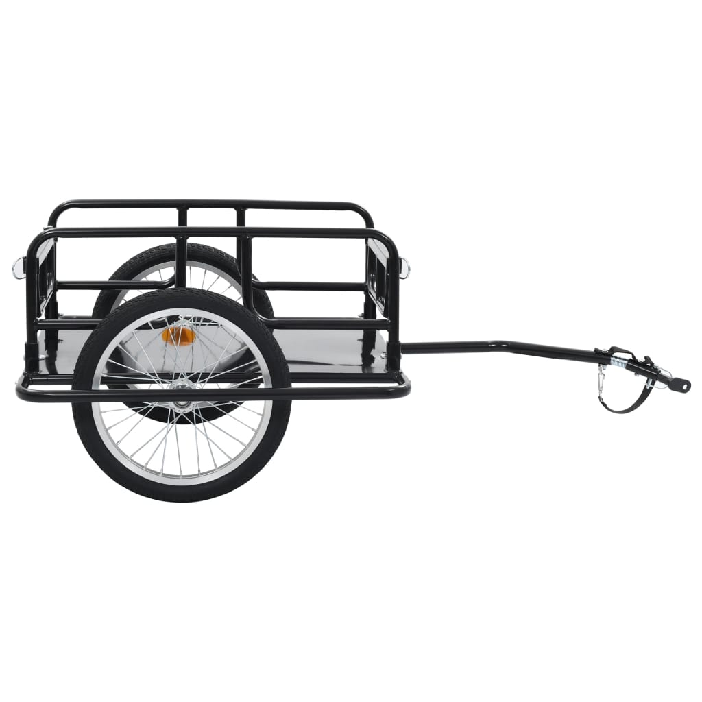 Bike Cargo Trailer 130x73x48.5 cm Steel Black Bike Cargo Trailer 130x73x48.5 Cm Steel Black -rockbros-shop Bike Cargo Trailer 130x73x48 5 cm Steel Black 427220 1