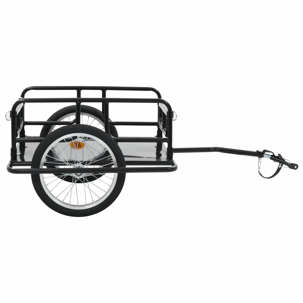 Bike Cargo Trailer 130x73x48.5 Cm Steel Black 4 Bike Cargo Trailer 130x73x48.5 Cm Steel Black - Image 2