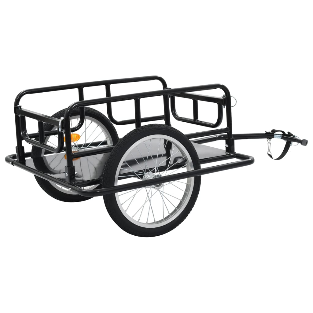 Bike Cargo Trailer 130x73x48.5 cm Steel Black Bike Cargo Trailer 130x73x48.5 Cm Steel Black -rockbros-shop Bike Cargo Trailer 130x73x48 5 cm Steel Black 427220 3