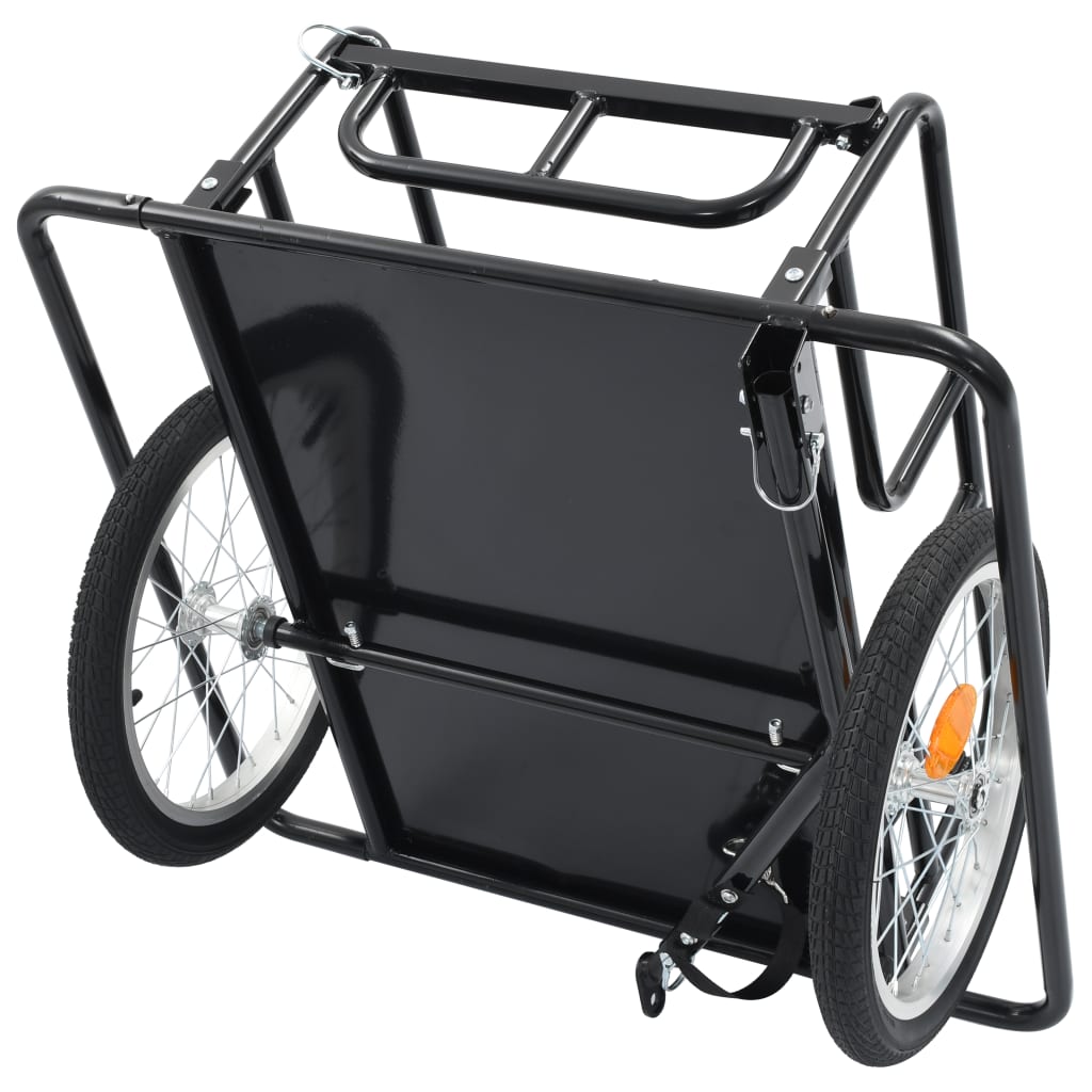 Bike Cargo Trailer 130x73x48.5 cm Steel Black Bike Cargo Trailer 130x73x48.5 Cm Steel Black -rockbros-shop Bike Cargo Trailer 130x73x48 5 cm Steel Black 427220 4