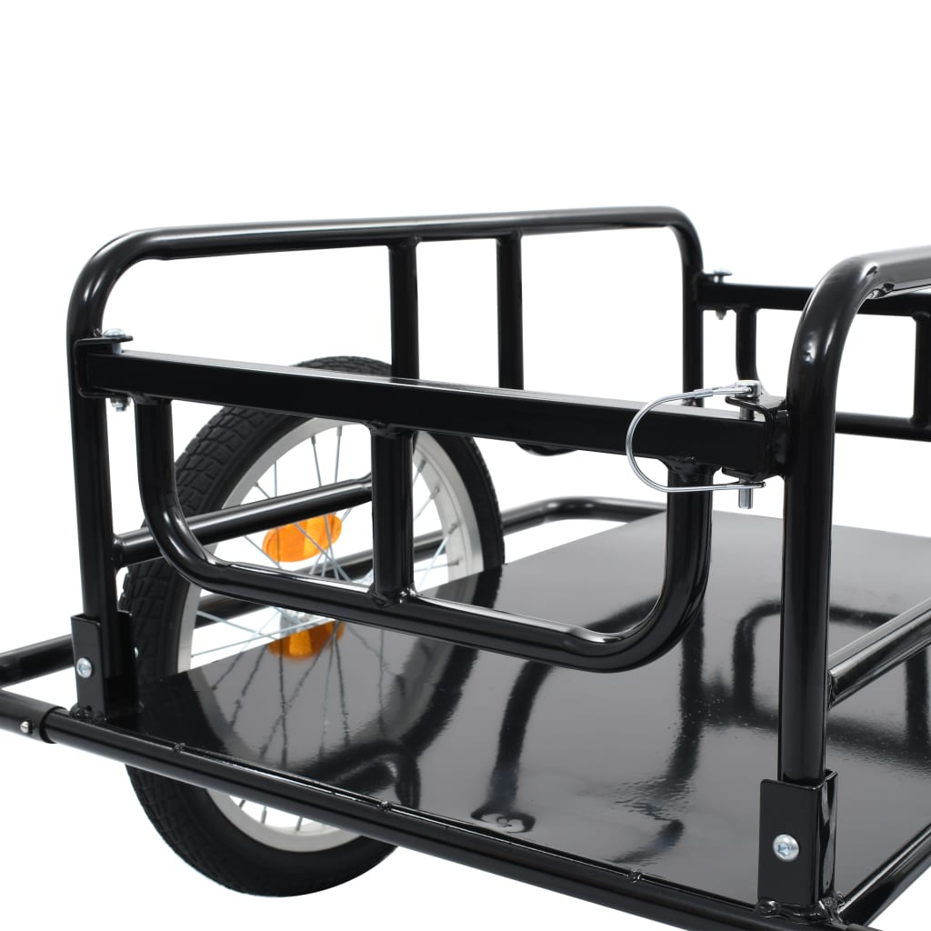 Bike Cargo Trailer 130x73x48.5 cm Steel Black Bike Cargo Trailer 130x73x48.5 Cm Steel Black -rockbros-shop Bike Cargo Trailer 130x73x48 5 cm Steel Black 427220 5