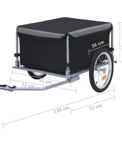 Bike Cargo Trailer Black And Grey 65 Kg 7 Bike Cargo Trailer Black And Grey 65 Kg -rockbros-shop Bike Cargo Trailer Black and Grey 65 kg 462350 5