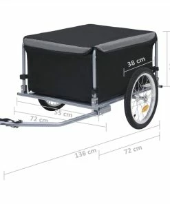 Bike Cargo Trailer Black And Grey 65 Kg 13 Bike Cargo Trailer Black And Grey 65 Kg -rockbros-shop Bike Cargo Trailer Black and Grey 65 kg 462350 5