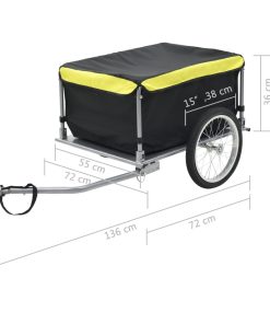 Bike Cargo Trailer Black And Yellow 65 Kg -rockbros-shop Bike Cargo Trailer Black and Yellow 65 kg 427176 5