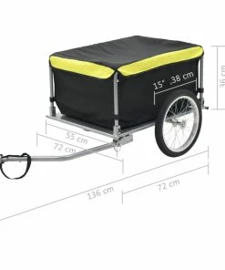 Bike Cargo Trailer Black And Yellow 65 Kg -rockbros-shop Bike Cargo Trailer Black and Yellow 65 kg 427176 5