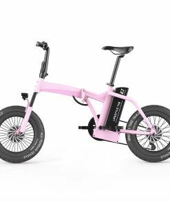 CMSBIKE K1 FATV All-terrain 19'' Fat Tire Electric Folding Bike Dual-drive 350W*2 Brushless Motors 48V 14Ah Battery - Pink