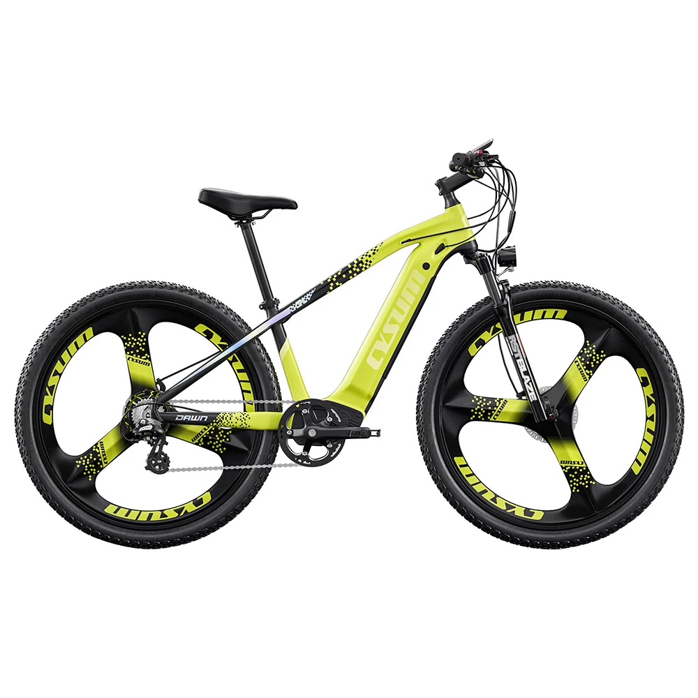 CYSUM CM520 Electric Mountain Bike 29*2.1 Inch Chaoyan Tire 500W Brushless Motor 35-40Km/h Max Speed 48V 14Ah LG Removable Battery Shimano 7 Speed 50-70KM Range Dual Disc Brakes - Green 3 CYSUM CM520 Electric Mountain Bike 29*2.1 Inch Chaoyan Tire 500W Brushless Motor 35-40Km/h Max Speed 48V 14Ah LG Removable Battery Shimano 7 Speed 50-70KM Range Dual Disc Brakes - Green