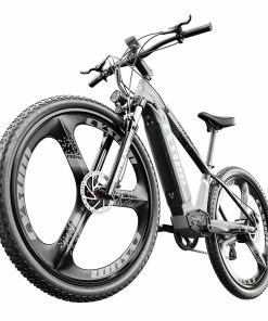 CYSUM CM520 Electric Mountain Bike 29*2.1 Inch Chaoyan Tire 500W Brushless Motor 35-40Km/h Max Speed 48V 14Ah LG Removable Battery Shimano 7 Speed 50-70KM Range Dual Disc Brakes - Grey -rockbros-shop CYSUM CM520 Electric Bike 48V 500W Motor Black Grey 513297 1