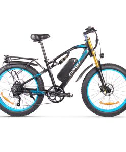 CYSUM M900 Fat Tire Electric Bike 26*4.0 Inch Chaoyang Fat Tire 48V 1000W Brushless Gear Motor 40Km/h Max Speed 17Ah Removable Battery For 50-70 Range - Black-Blue 3 CYSUM M900 Fat Tire Electric Bike 26*4.0 Inch Chaoyang Fat Tire 48V 1000W Brushless Gear Motor 40Km/h Max Speed 17Ah Removable Battery For 50-70 Range - Black-Blue -rockbros-shop CYSUM M900 Fat Tire Electric Bike 48V 1000W Motor Black Blue 498569 0