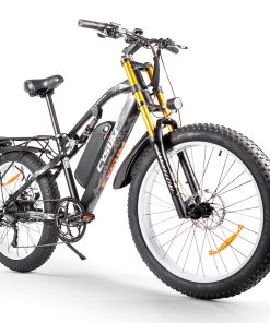 CYSUM M900 Fat Tire Electric Bike 26*4.0 Inch Chaoyang Fat Tire 48V 1000W Brushless Gear Motor 40Km/h Max Speed 17Ah Removable Battery For 50-70 Range - Black