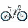 CYSUM M980 Fat Tire Electric Bike 48V 1000W Brushless Motor 17Ah Removable Battery For 50-70 Range - Black-Blue -rockbros-shop CYSUM M980 Fat Tire Electric Bike 48V 1000W Motor Black Blue 498572 0