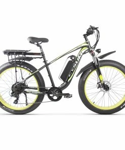 CYSUM M980 Fat Tire Electric Bike 48V 1000W Brushless Motor 17Ah Removable Battery For 50-70 Range - Black-Green 11 CYSUM M980 Fat Tire Electric Bike 48V 1000W Brushless Motor 17Ah Removable Battery For 50-70 Range - Black-Green -rockbros-shop CYSUM M980 Fat Tire Electric Bike 48V 1000W Motor Black Green 498571 3