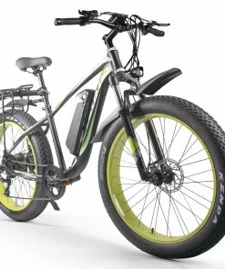 CYSUM M980 Fat Tire Electric Bike 48V 1000W Brushless Motor 17Ah Removable Battery For 50-70 Range - Black-Green 12 CYSUM M980 Fat Tire Electric Bike 48V 1000W Brushless Motor 17Ah Removable Battery For 50-70 Range - Black-Green -rockbros-shop CYSUM M980 Fat Tire Electric Bike 48V 1000W Motor Black Green 498571 4