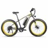 CYSUM M980 Fat Tire Electric Bike 48V 1000W Brushless Motor 17Ah Removable Battery For 50-70 Range - Black-Yellow -rockbros-shop CYSUM M980 Fat Tire Electric Bike 48V 1000W Motor Black Yellow 498573 0