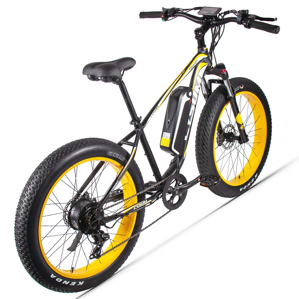 CYSUM M980 Fat Tire Electric Bike 48V 1000W Brushless Motor 17Ah Removable Battery For 50-70 Range - Black-Yellow 5 CYSUM M980 Fat Tire Electric Bike 48V 1000W Brushless Motor 17Ah Removable Battery For 50-70 Range - Black-Yellow - Image 3