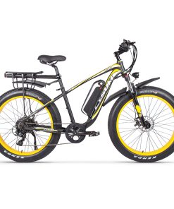CYSUM M980 Fat Tire Electric Bike 48V 1000W Brushless Motor 17Ah Removable Battery For 50-70 Range - Black-Yellow 5 CYSUM M980 Fat Tire Electric Bike 48V 1000W Brushless Motor 17Ah Removable Battery For 50-70 Range - Black-Yellow -rockbros-shop CYSUM M980 Fat Tire Electric Bike 48V 1000W Motor Black Yellow 498573 3