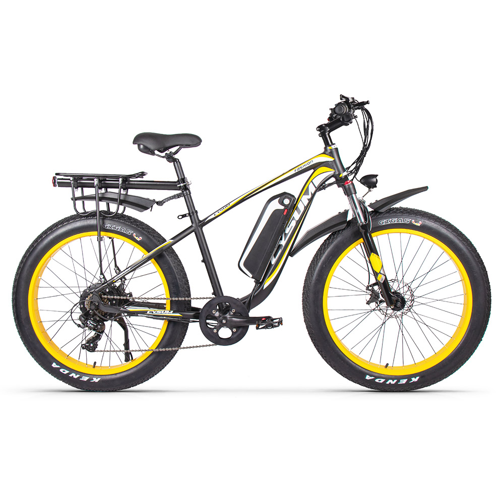 CYSUM M980 Fat Tire Electric Bike 48V 1000W Brushless Motor 17Ah Removable Battery for 50-70 Range - Black-Yellow CYSUM M980 Fat Tire Electric Bike 48V 1000W Brushless Motor 17Ah Removable Battery For 50-70 Range - Black-Yellow -rockbros-shop CYSUM M980 Fat Tire Electric Bike 48V 1000W Motor Black Yellow 498573 3