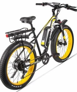 CYSUM M980 Fat Tire Electric Bike 48V 1000W Brushless Motor 17Ah Removable Battery For 50-70 Range - Black-Yellow 13 CYSUM M980 Fat Tire Electric Bike 48V 1000W Brushless Motor 17Ah Removable Battery For 50-70 Range - Black-Yellow -rockbros-shop CYSUM M980 Fat Tire Electric Bike 48V 1000W Motor Black Yellow 498573 5