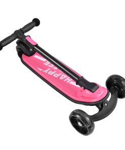 Kick Scooter Glide Scooter With Extra Wide PU Light-Up Wheels And 4 Adjustable Heights For Children From 3-12 Pink -rockbros-shop Children Scooter Pink 426992 2