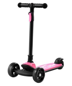Kick Scooter Glide Scooter With Extra Wide PU Light-Up Wheels And 4 Adjustable Heights For Children From 3-12 Pink -rockbros-shop Children Scooter Pink 426992 3