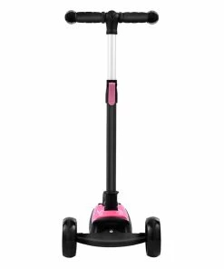 Kick Scooter Glide Scooter With Extra Wide PU Light-Up Wheels And 4 Adjustable Heights For Children From 3-12 Pink 12 Kick Scooter Glide Scooter With Extra Wide PU Light-Up Wheels And 4 Adjustable Heights For Children From 3-12 Pink -rockbros-shop Children Scooter Pink 426992 4