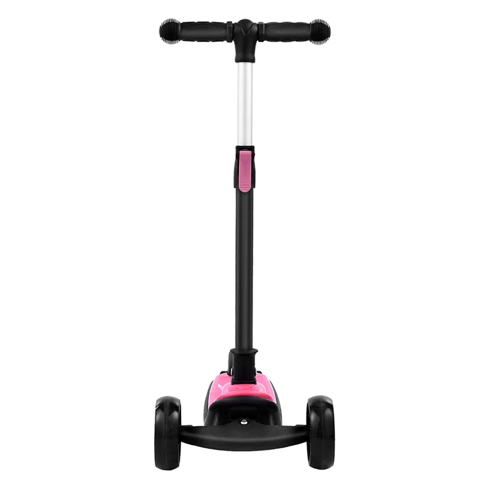 Kick Scooter Glide Scooter With Extra Wide PU Light-Up Wheels And 4 Adjustable Heights For Children From 3-12 Pink 7 Kick Scooter Glide Scooter With Extra Wide PU Light-Up Wheels And 4 Adjustable Heights For Children From 3-12 Pink - Image 5