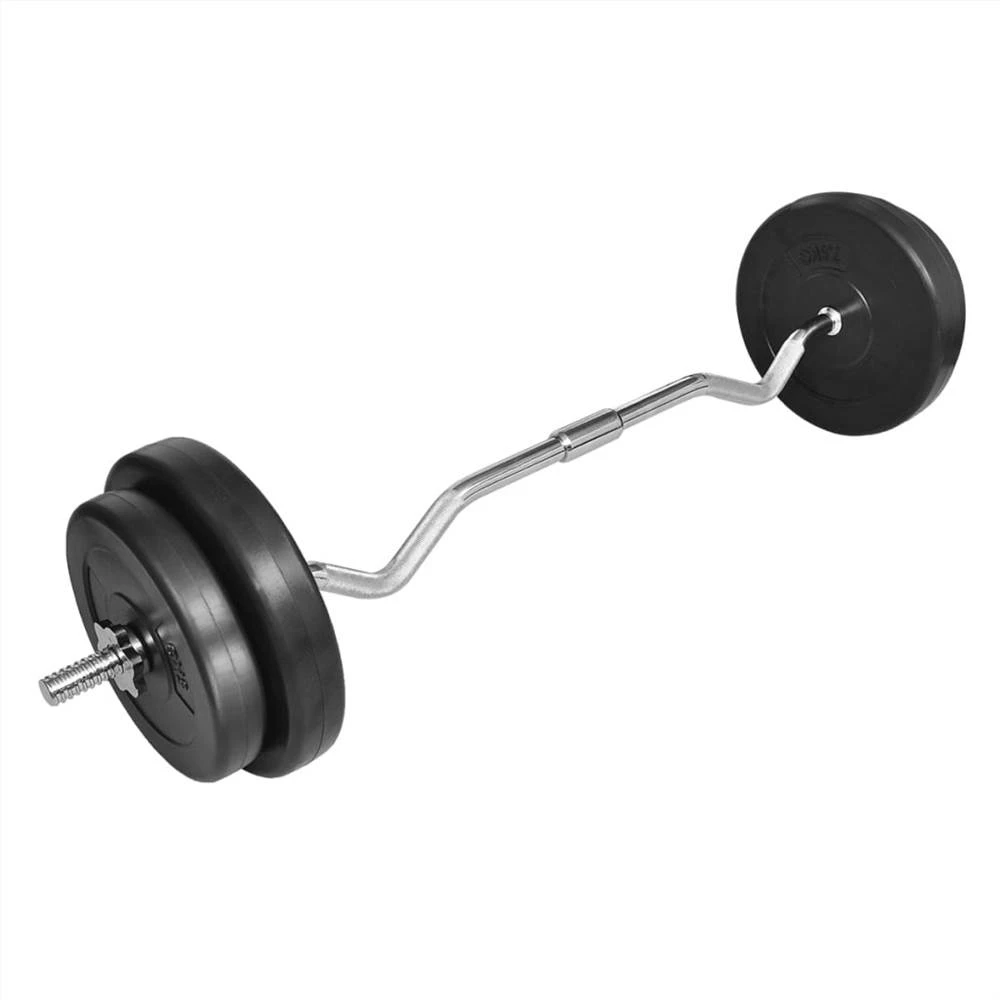 Curl Bar With Weights 30kg 4 Curl Bar With Weights 30kg - Image 2