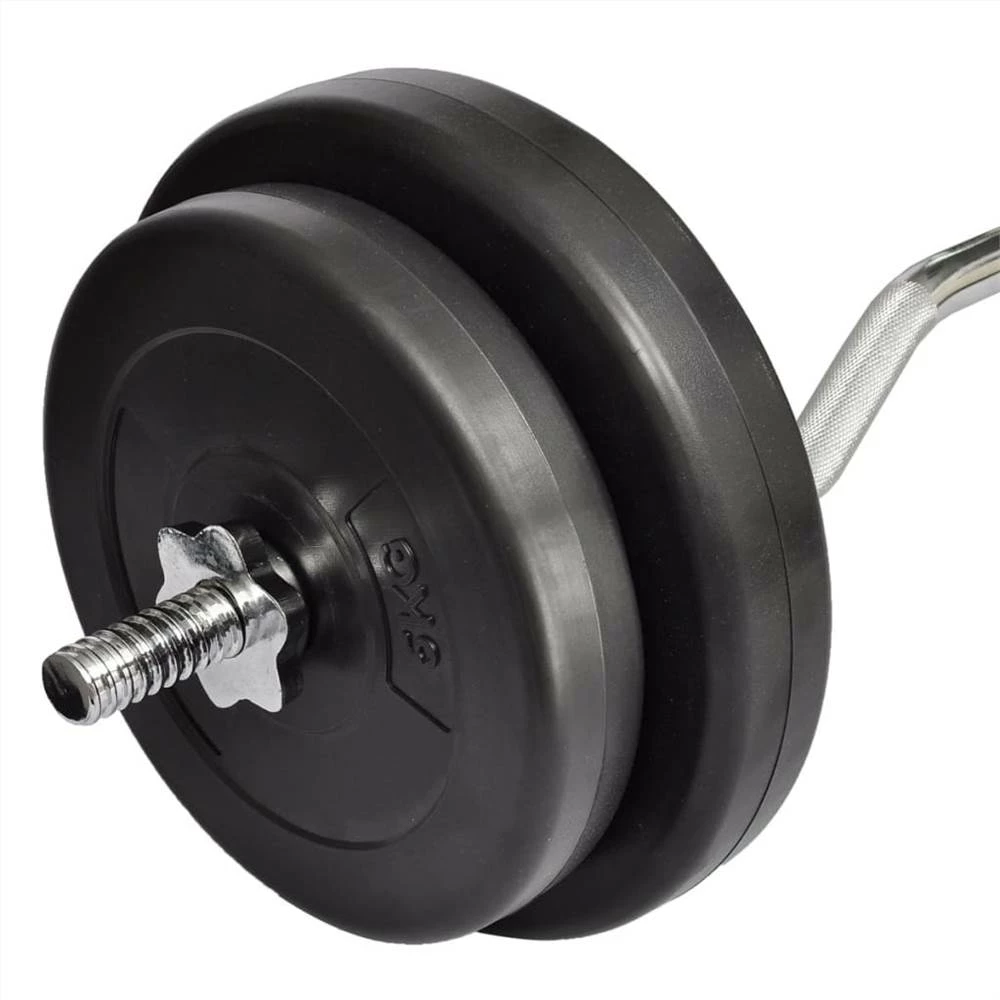 Curl Bar With Weights 30kg 5 Curl Bar With Weights 30kg - Image 3