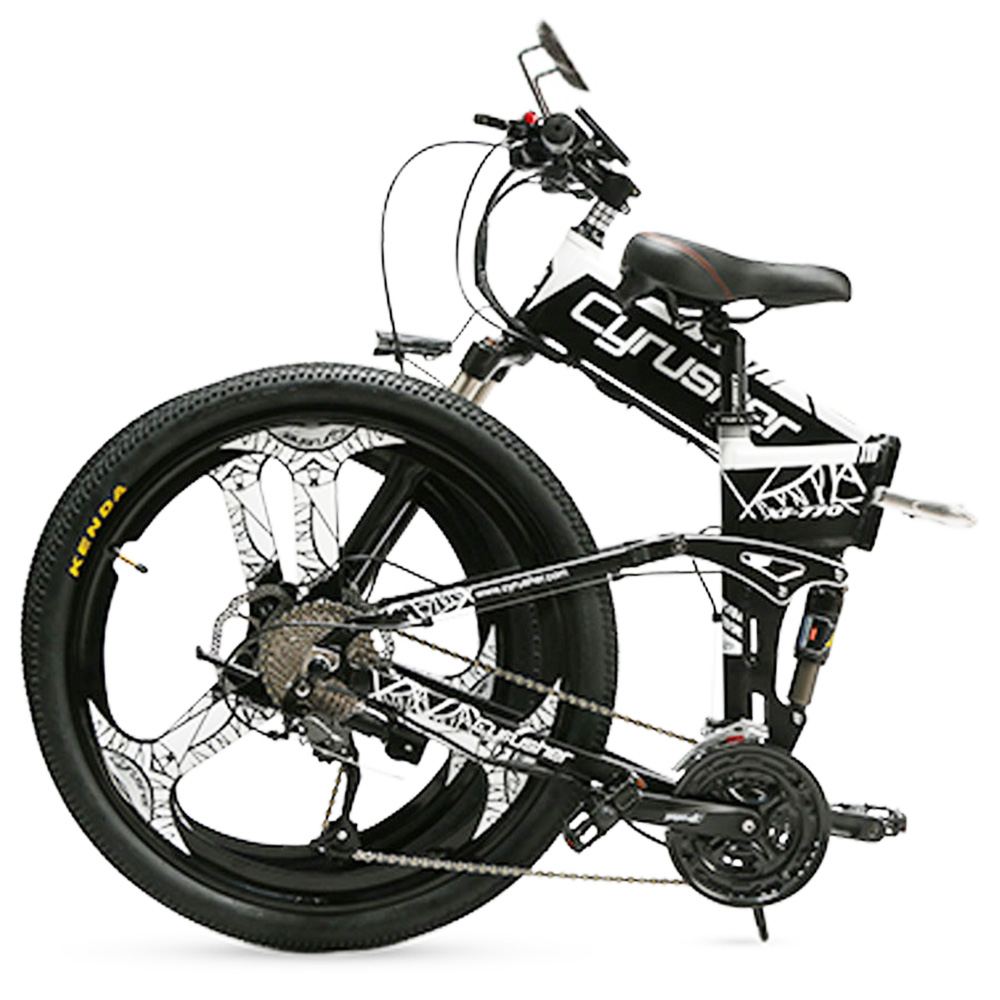 Cyrusher XF770 Folding Electric Bike 500W 48V 10 Ah Hidden Battery 7 Speed Mountain E-bike - White Cyrusher XF770 Folding Electric Bike 500W 48V 10 Ah Hidden Battery 7 Speed Mountain E-bike - White -rockbros-shop Cyrusher XF770 Folding Electric Bike White 499378 2