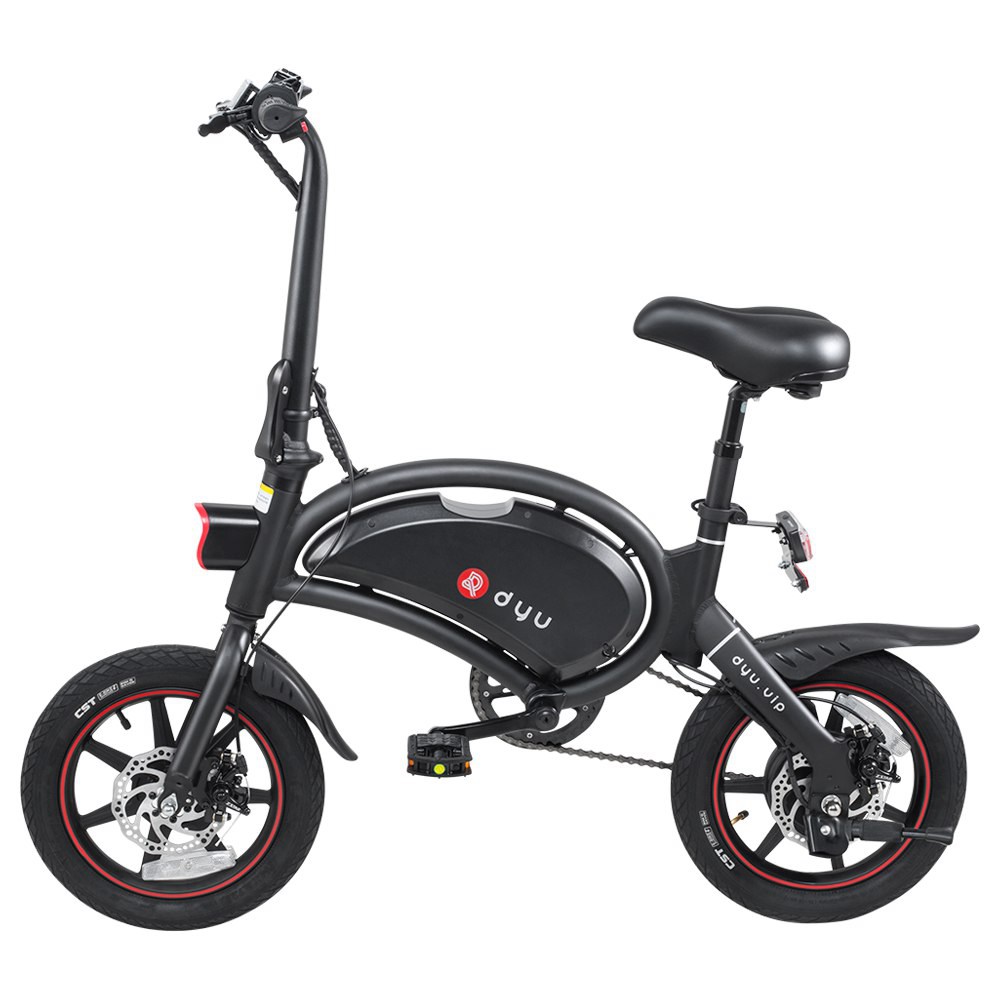 DYU D3+ Folding Moped Electric Bike 14 Inch Inflatable Rubber Tires 240W Motor 10Ah Battery Max Speed 25km/h Up To 45km Range Dual Disc Brakes Adjustable Height APP Control - Black DYU D3+ Folding Moped Electric Bike 14 Inch Inflatable Rubber Tires 240W Motor 10Ah Battery Max Speed 25km/h Up To 45km Range Dual Disc Brakes Adjustable Height APP Control - Black -rockbros-shop D3 DYU Folding Moped Electric Bike 14 Inch Black 899301