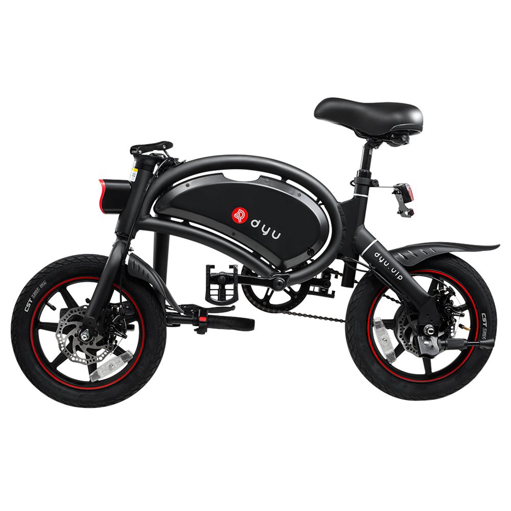 DYU D3+ Folding Moped Electric Bike 14 Inch Inflatable Rubber Tires 240W Motor 10Ah Battery Max Speed 25km/h Up To 45km Range Dual Disc Brakes Adjustable Height APP Control - Black DYU D3+ Folding Moped Electric Bike 14 Inch Inflatable Rubber Tires 240W Motor 10Ah Battery Max Speed 25km/h Up To 45km Range Dual Disc Brakes Adjustable Height APP Control - Black -rockbros-shop D3 DYU Folding Moped Electric Bike 14 Inch Black 899305