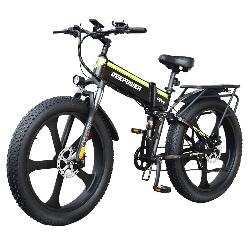 DEEPOWER H26 Pro (GR26) Electric Bike 26*4.0 Inch Fat Tire 48V 1000W Motor 17.5Ah Battery 45Km/h Max Speed Shimano 7 Speed Gear 150KG Load DEEPOWER H26 Pro (GR26) Electric Bike 26*4.0 Inch Fat Tire 48V 1000W Motor 17.5Ah Battery 45Km/h Max Speed Shimano 7 Speed Gear 150KG Load -rockbros-shop DEEPOWER H26Pro GR26 Electric Bike 26 4 0 inch Tire 518442 0