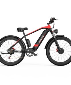 DUOTTS F26 Electric Mountain Bike 750W*2 Dual Motors 48V 20Ah LG Battery 26*4.0 Inch Fat Tires 55Km/h Max Speed 55 Degree Climbing Smart LCD Display Dual Disc Brakes Front Shock Absorption 150KG Max Load 100KM Range - Black -rockbros-shop DUOTTS F26 Electric Bike 750W 2 Dual Motors LG 20Ah Battery Black 518023 1