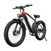 DUOTTS F26 Electric Mountain Bike 750W*2 Dual Motors 48V 20Ah LG Battery 26*4.0 Inch Fat Tires 55Km/h Max Speed 55 Degree Climbing Smart LCD Display Dual Disc Brakes Front Shock Absorption 150KG Max Load 100KM Range - Black -rockbros-shop DUOTTS F26 Electric Bike 750W 2 Dual Motors LG 20Ah Battery Black 518023 2