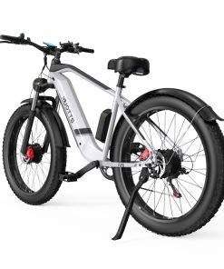 DUOTTS F26 Electric Mountain Bike 750W*2 Dual Motors 48V 20Ah LG Battery 26*4.0 Inch Fat Tires 55Km/h Max Speed 55 Degree Climbing Smart LCD Display Dual Disc Brakes Front Shock Absorption 150KG Max Load 100KM Range - Silver -rockbros-shop DUOTTS F26 Electric Bike 750W 2 Dual Motors LG 20Ah Battery Silver 518024 5